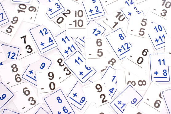 Math addition and subtraction flashcards