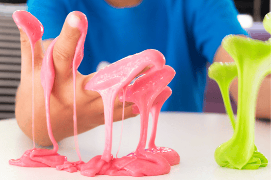 Preschooler Playing With Slime
