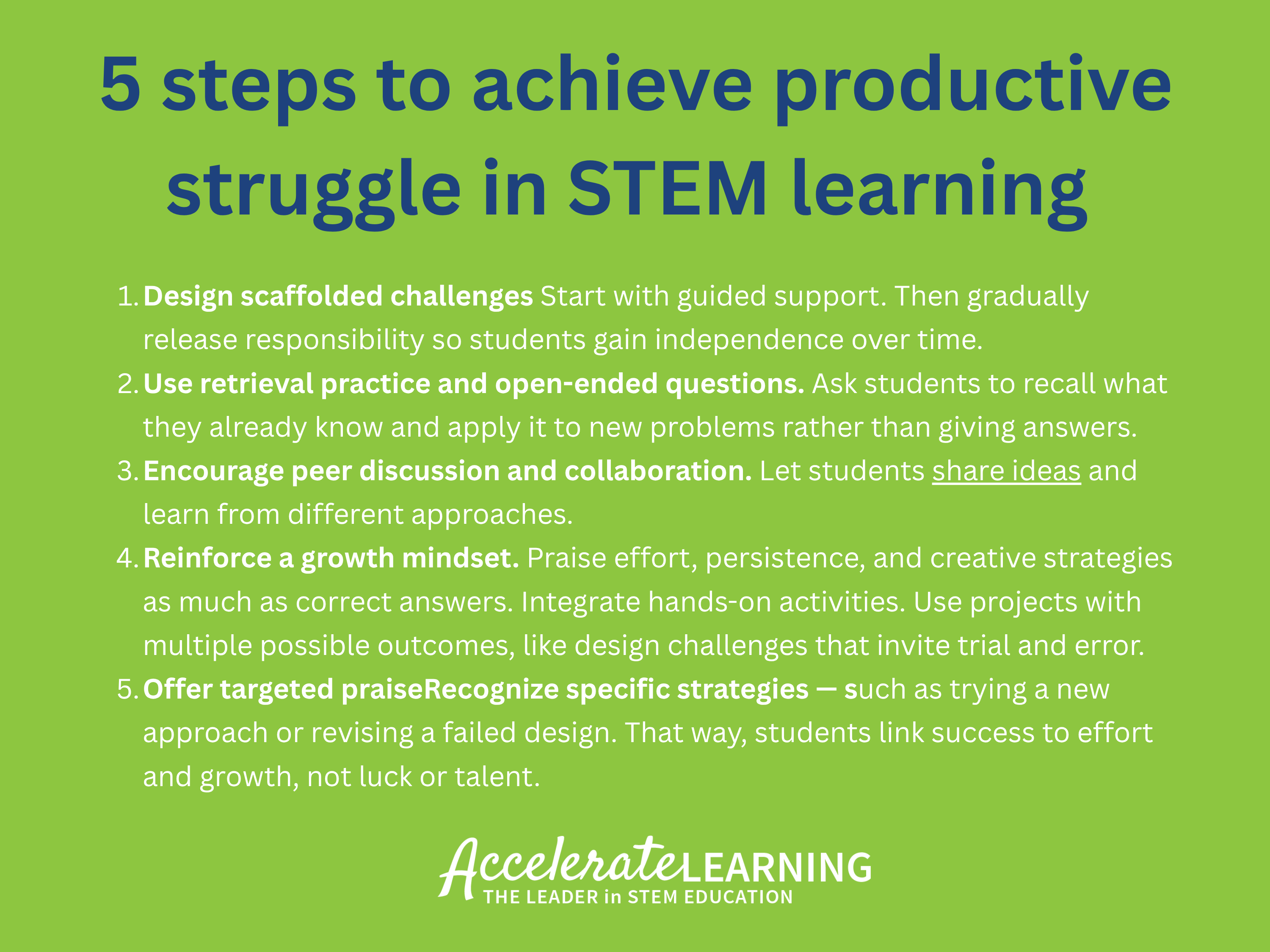 steps to achieve productive struggle