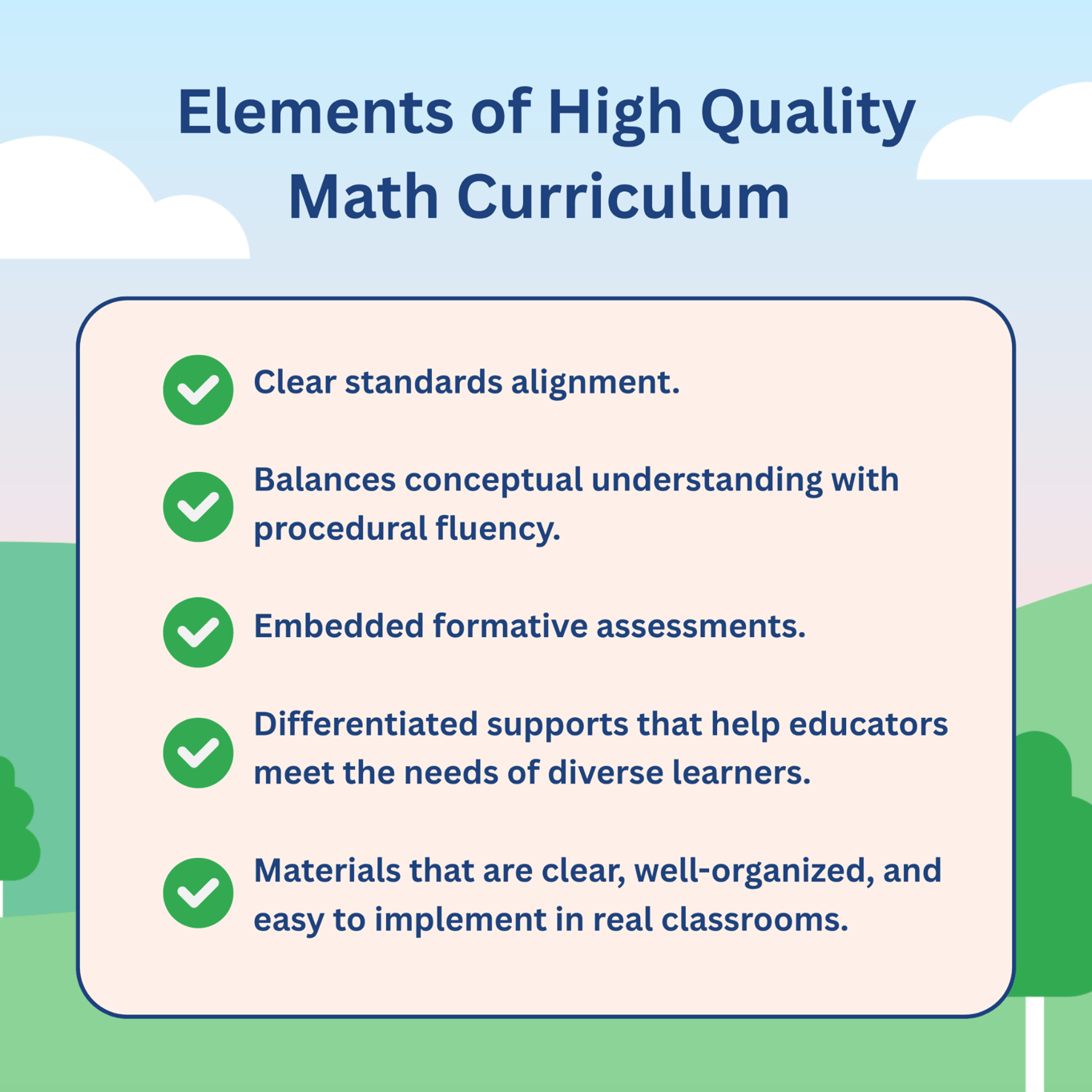 Quality Math How to Choose a New Math Curriculum: What Schools Should Be Asking
